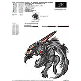 Berserk Demon Guts Embroidery Design – Dark Slayer Form